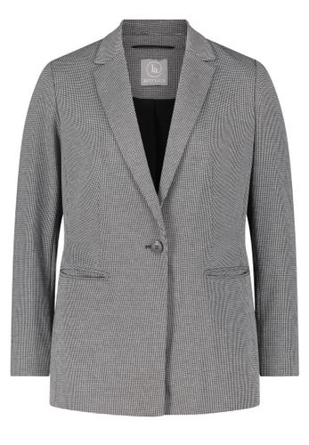 Longblazer 42 Leicht tailliert - Grau/schwarz