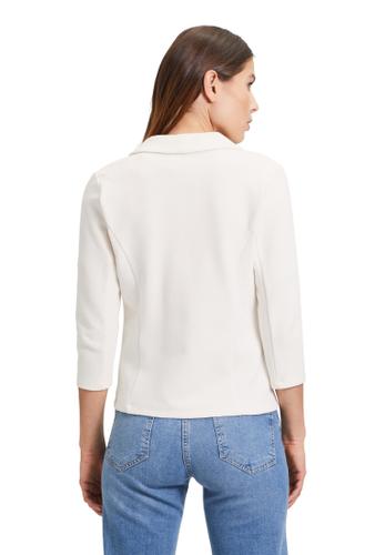Jerseyjacke 38 Tailliert - Rohweiß