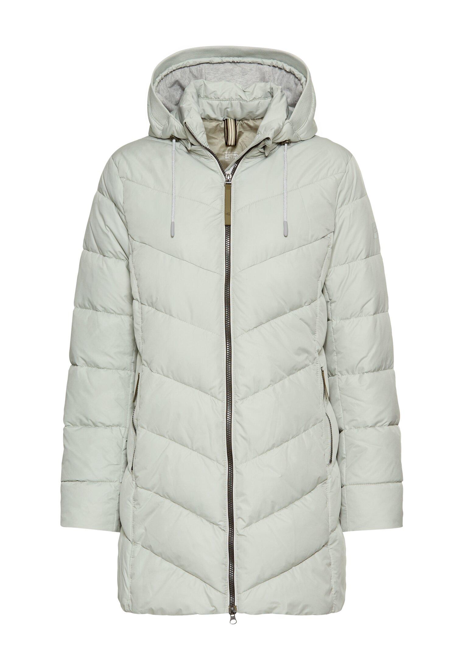 Wattierte Jacke mit abnehmbarer Kapuze 46 Slim Fit - Light Sage