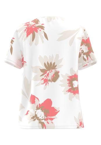 T-Shirt NOS mit Blütenprint 40 - Tangerine/affogato/ecru/cream
