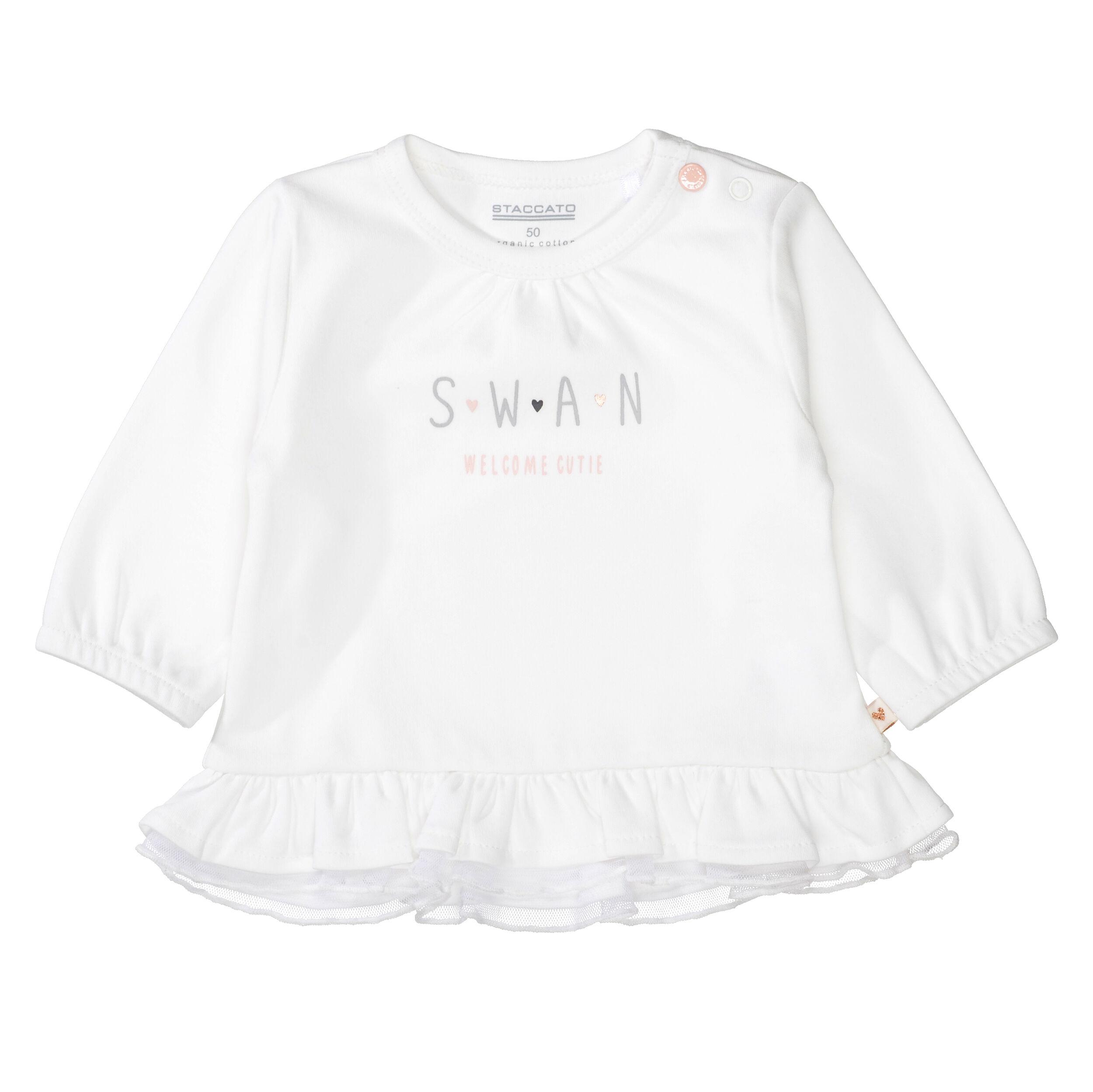 Langarmshirt aus Bio-Baumwolle 62 bequem - Soft White