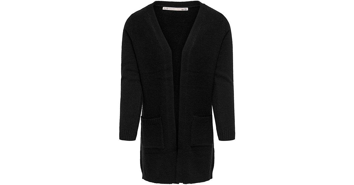 KOGLESLY L/S OPEN CARDIGAN KNT NOOS 158/164 Normal geschnitten - Black