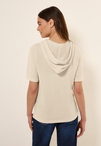 Crepe Hoodie-Shirt S - Light Beige