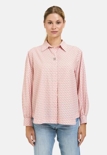 Volum slv shirt collar blouse L - Bubblegum Print