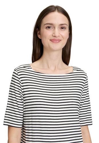 Streifenshirt XL Gerade - Weiß/schwarz