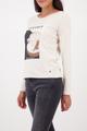 Langarmshirt mit Cappuccino-Aufdruck 36 - Almond