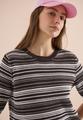 Kurzarm Pullover mit Rundhals und Streifen