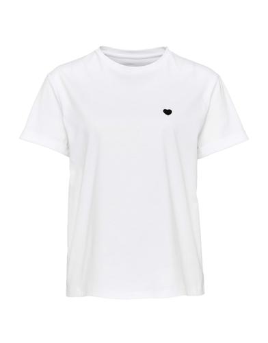 OPUS T-Shirt »Serz« mit kleiner Herz-Stickerei