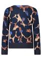Feinstrickpullover 38 Gerade - Blau/camel