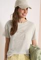 T-Shirt in Leinen-Optik mit Print
