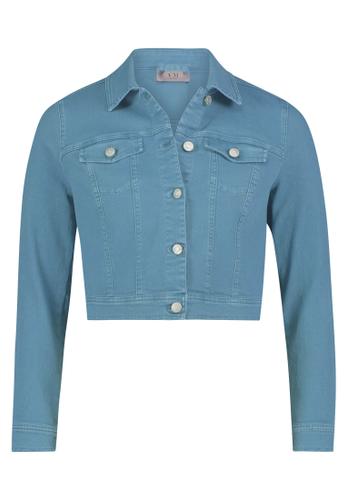 Jeansjacke 40 Figurnah - Smoky Teal