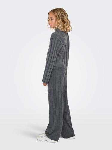 KOGTESSA PANT KNT 134/140 Locker geschnitten - Dark Grey Melange