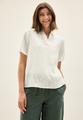 Blusenshirt mit Struktur M - Vanilla White