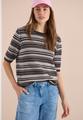 Kurzarm Pullover mit Rundhals und Streifen