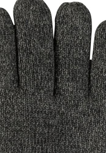 Melierte Strickhandschuhe mit warmen Futter Grau L