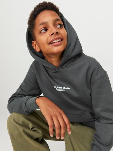 JORVESTERBRO SWEAT HOOD NOOS JNR 140 Locker geschnitten - Asphalt