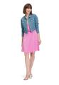 Jeansjacke 40 Figurnah - Smoky Teal