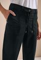 Mid Waist Barrel Leg Hose im Casual Fit