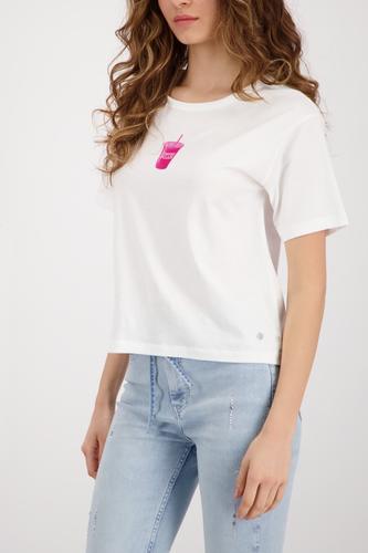 T-Shirt mit Coffee-Print 36 - Off-white