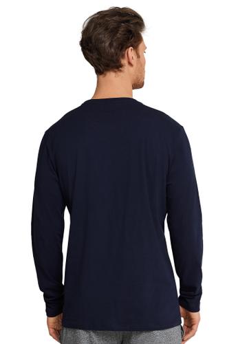 Langarmshirt Rundhals 48 - Dunkelblau