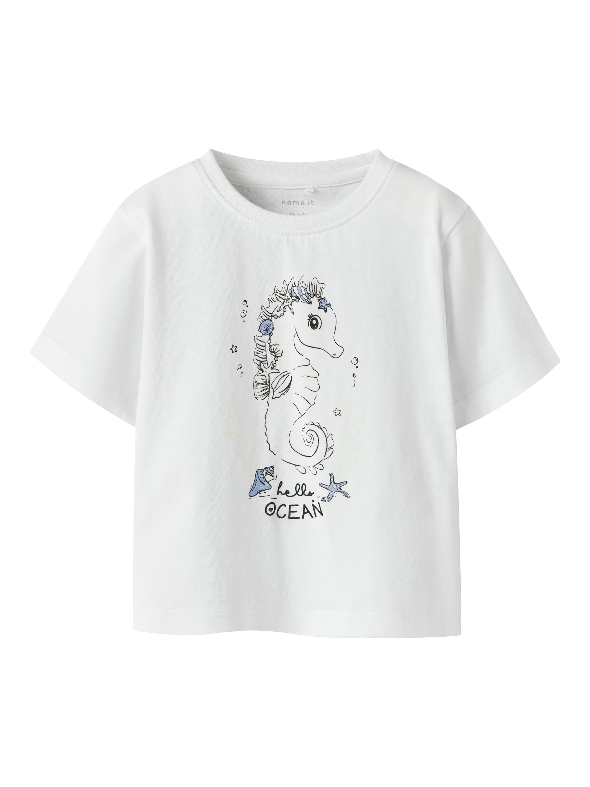 NMFFABIAN SS NREG SUN TOP 92 Normal geschnitten - Bright White
