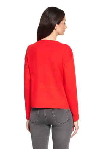 Feinstrickpullover 44 Gerade - High Risk Red
