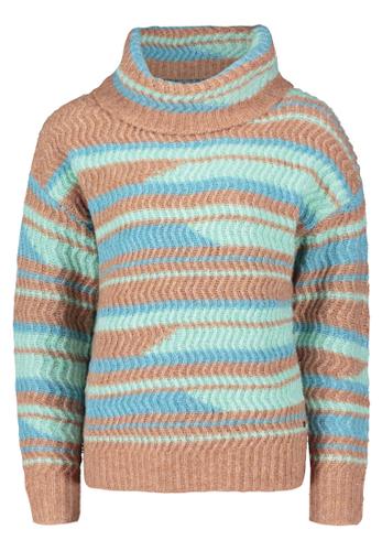 Strickpullover 42 Lässig - Camel/mint