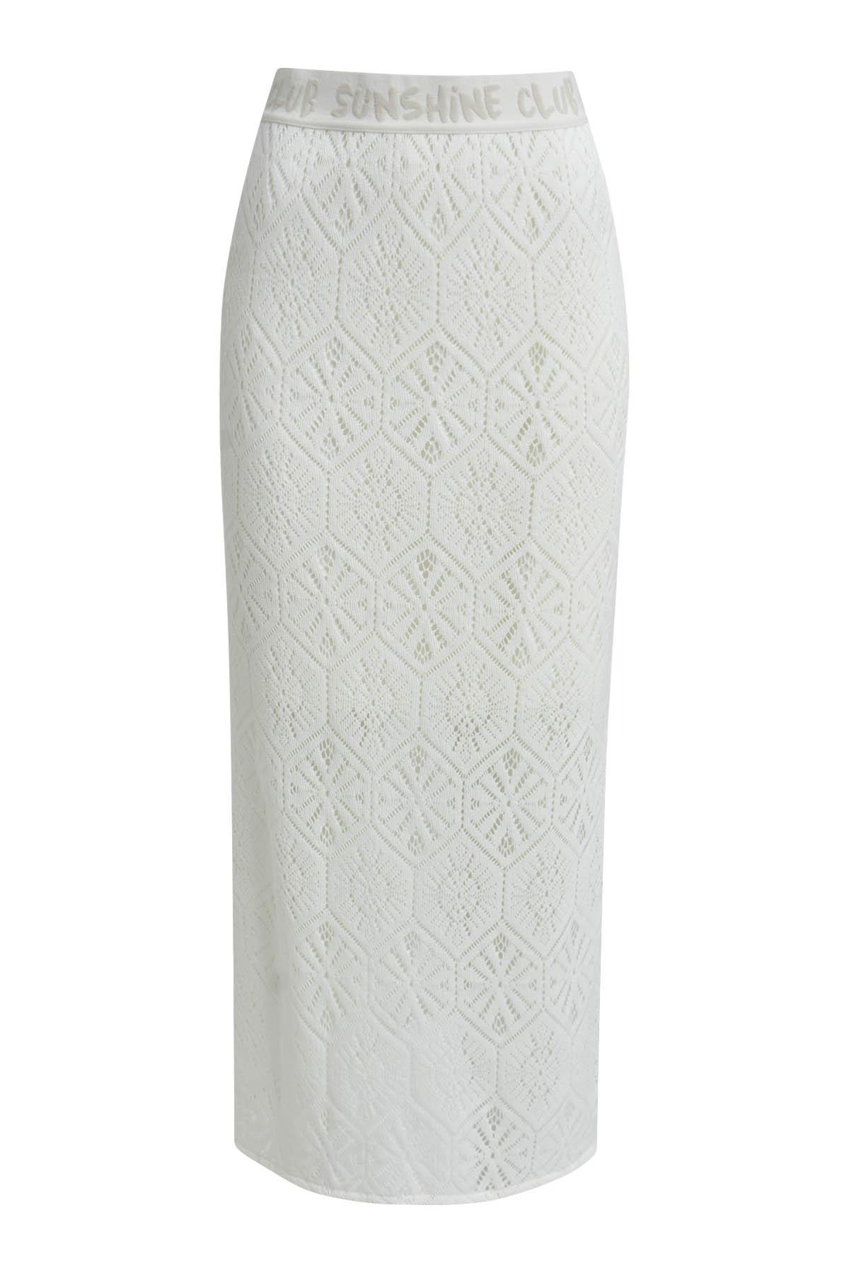 Crochet Skirt XS - Cream White