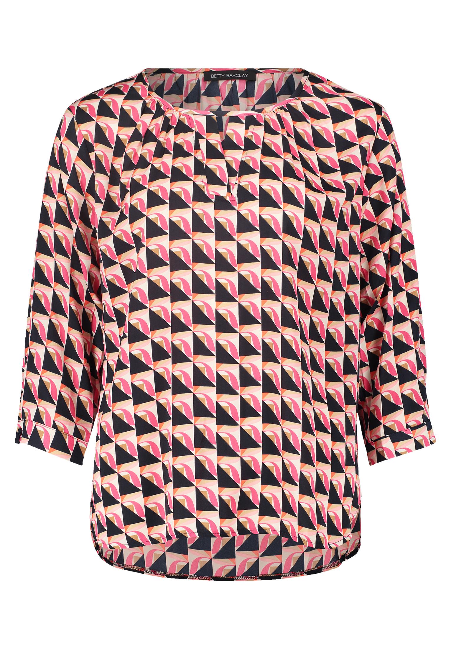 Casual-Bluse 40 Lässig - Pink/dark Blue