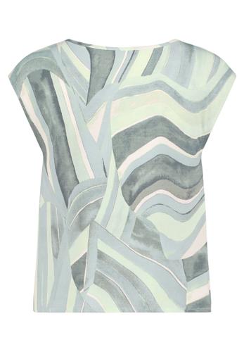 Blusenshirt 38 Figurumspielend - Mint/Green