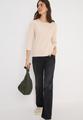 Shirt mit Rippstruktur L - Oat Milk Beige
