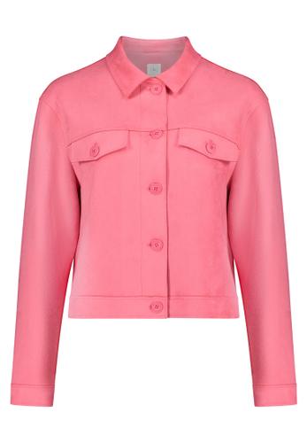 Kunstleder-Jacke 44 Lässig - Pink Lemonade