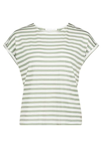 Ringelshirt S Lässig - Cream/Green