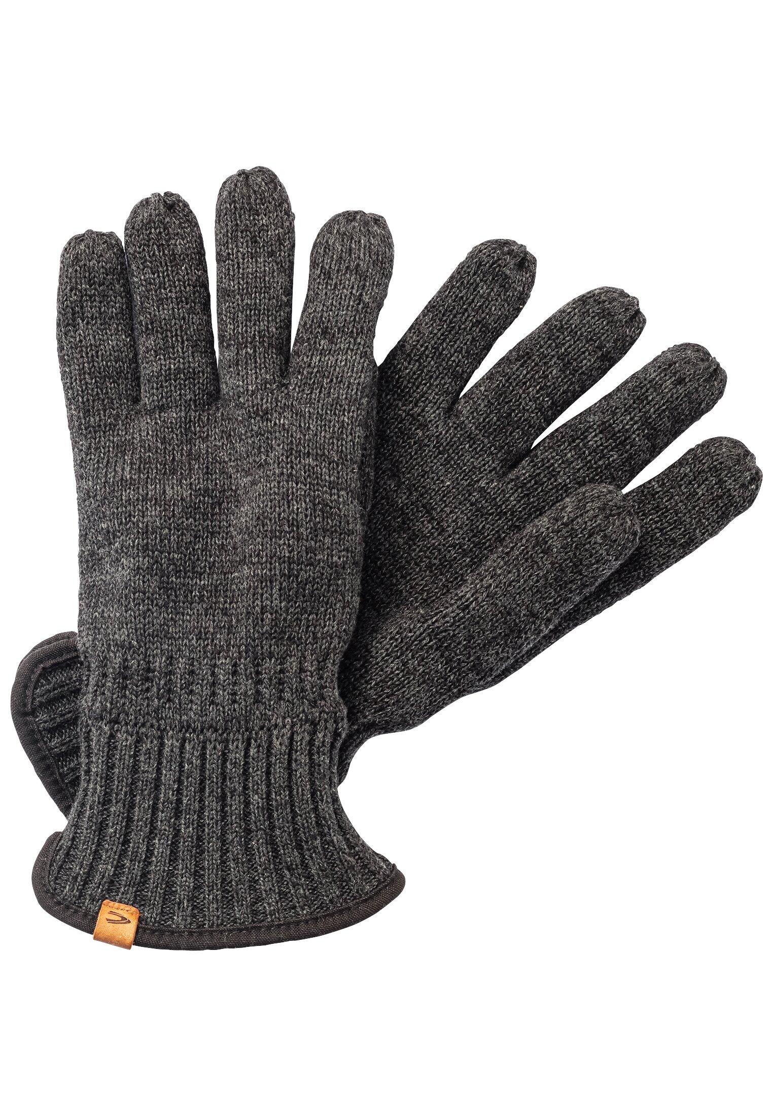 Strickhandschuhe mit warmen Futter M - Asphalt