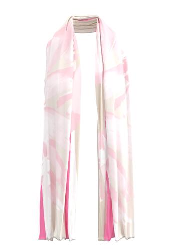 Schal NOS mit sanftem Griff - Pink Blush/ecru/cream