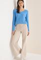 V-Neck Pullover L - Fountain Blue Melange