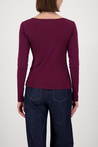 Langarmshirt mit Strass 42 - Bordeaux