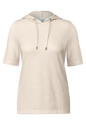 Crepe Hoodie-Shirt S - Light Beige