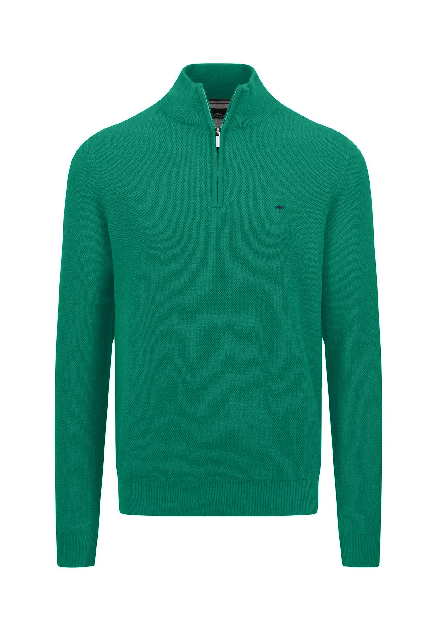 Troyer-Zip, Structure XL Casual Fit - Grass Green