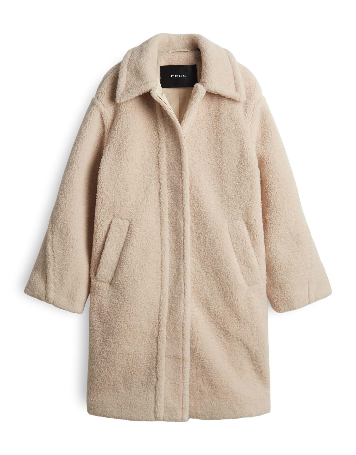 Teddy-Mantel "Heddy" - Beige / 40