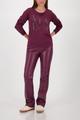 Sweatshirt mit Schmuckschrift 40 - Bordeaux