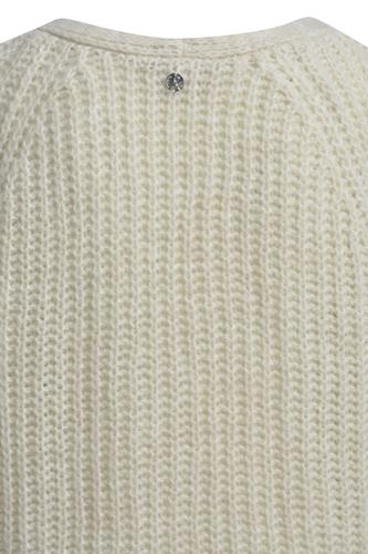 Hairy Raglan V-neck Cardigan M - Wool White