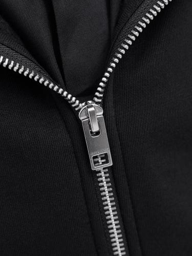 JJESOHO SWEAT ZIP HOOD NOOS JNR 140 Locker geschnitten - Black