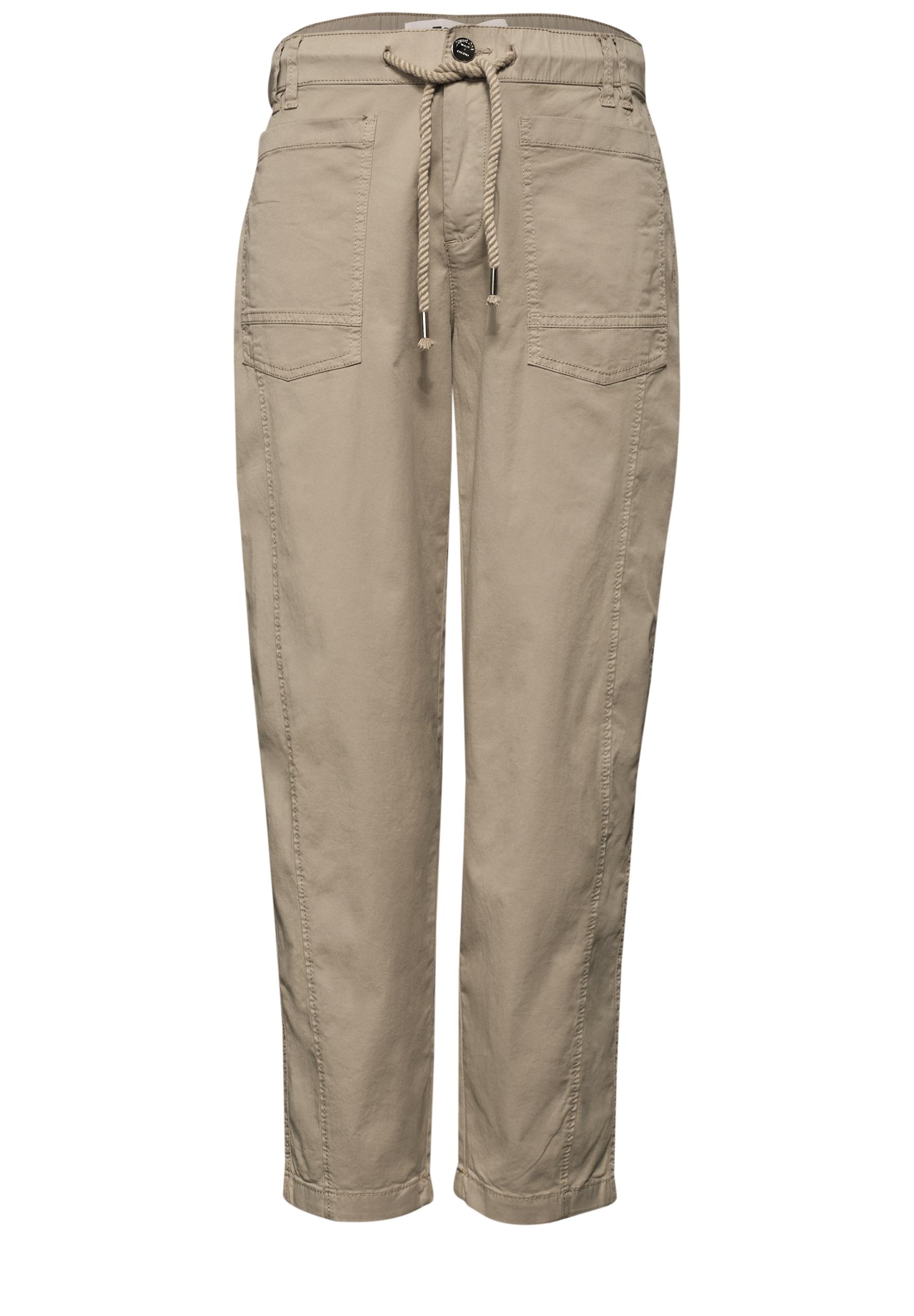 Barrel Leg Hose aus Twill-Ware 42/28 - Safari Beige