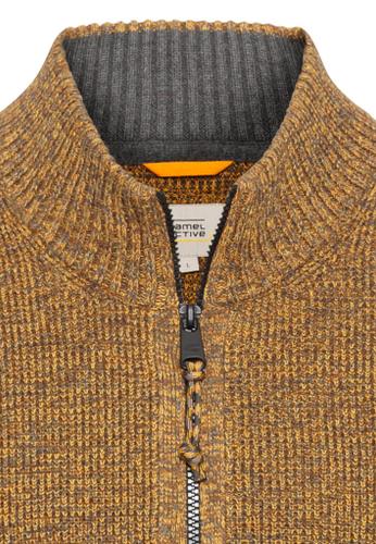 Strickjacke mit Reißverschluss Gelb 3XL