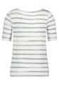 Ringelshirt 40 Leicht tailliert - Cream/Mint