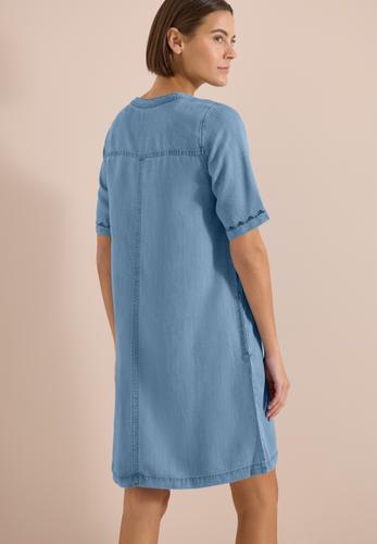 Knielanges Kleid im Denim-Look M - Light Blue Wash