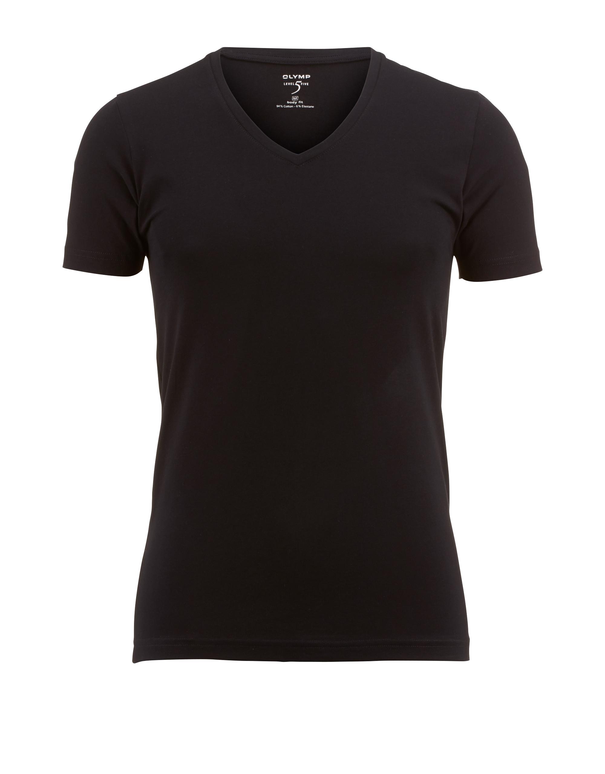 OLYMP Level Five Unterzieh-T-Shirt M body fit - Schwarz
