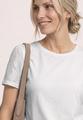 T-Shirt mit Rundhals und Spitzenärmeln 38 - Off White