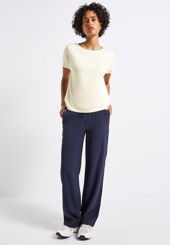 Jersey-Shirt mit Mesh-Detail 40 - Off White